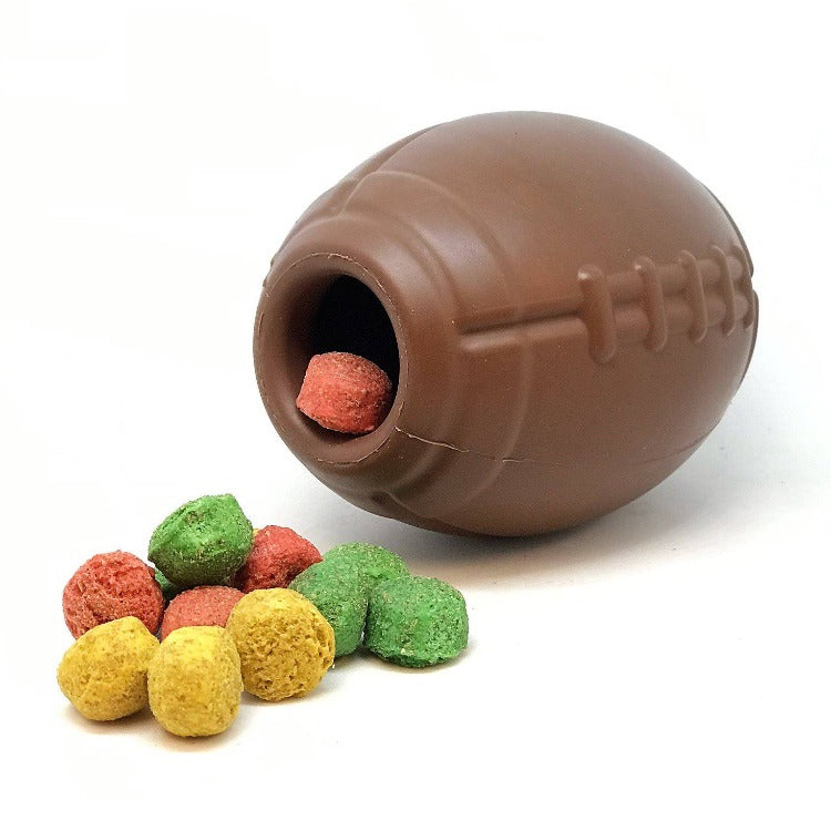 Load image into Gallery viewer, Football Dog Chew Toy & Treat Dispenser - USA Made | SodaPup