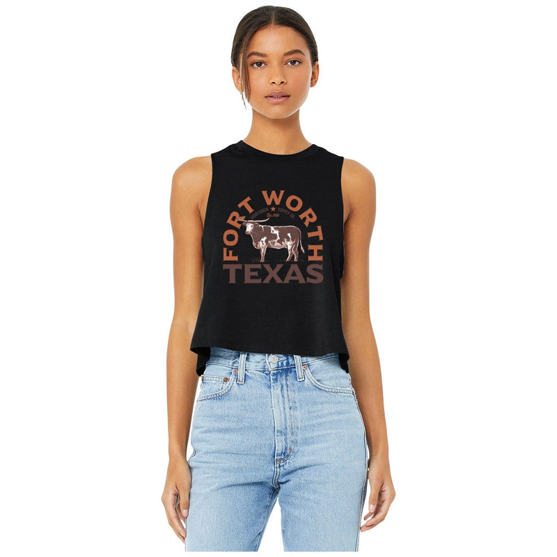 Load image into Gallery viewer, Texas Longhorn Crop Top