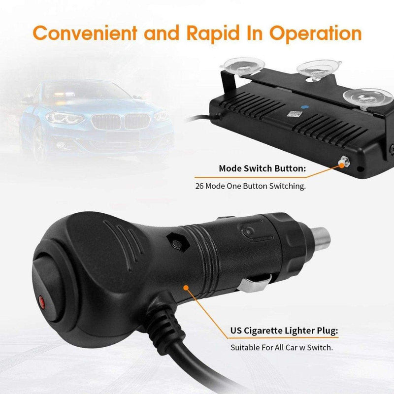 Load image into Gallery viewer, 16 LED Emergency Warning light Strobe Light With Suction Cups