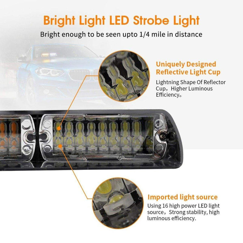 Load image into Gallery viewer, 16 LED Emergency Warning light Strobe Light With Suction Cups
