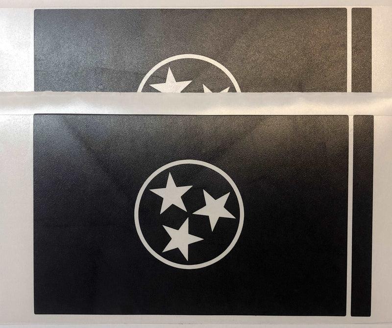 Load image into Gallery viewer, State Flag Decals - Premium Cast Matte Black Vinyl x2