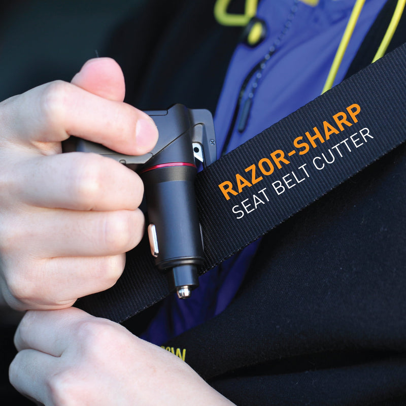 Load image into Gallery viewer, USB Car Charger Emergency Tool (Red Punisher)