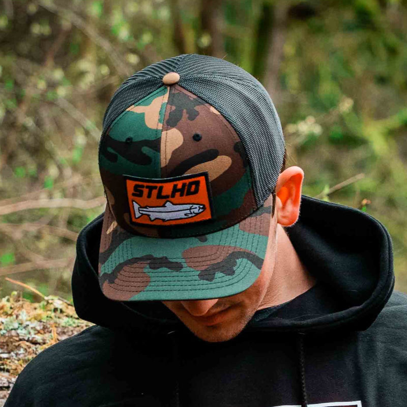 Load image into Gallery viewer, STLHD Camo Snapback Trucker Hat