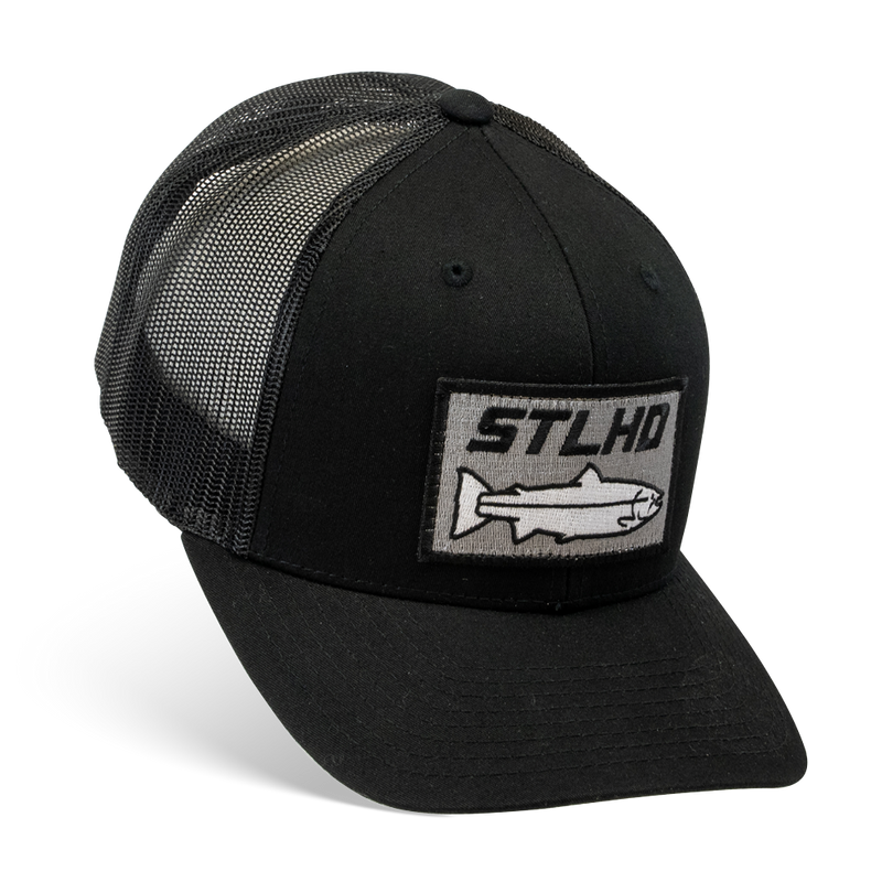 Load image into Gallery viewer, STLHD Chehalis Snapback Black Trucker Hat