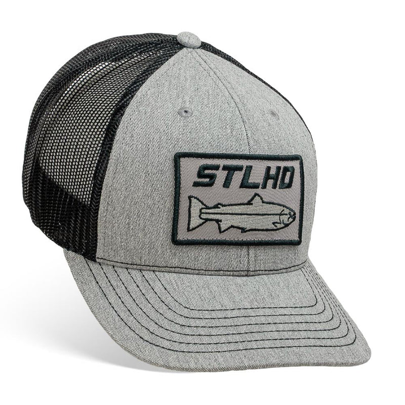 Load image into Gallery viewer, STLHD Chrome Edition Heather Grey/Black Trucker Snapback Hat