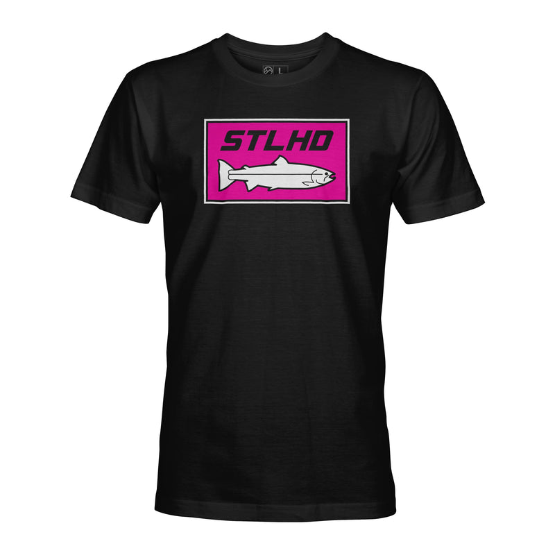 Load image into Gallery viewer, STLHD Men's Neon Pink Black T-Shirt