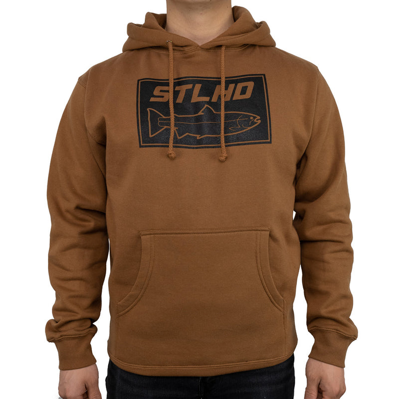 Load image into Gallery viewer, STLHD Men's Yuba River Saddle Brown Premium Hoodie
