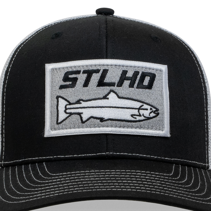 Load image into Gallery viewer, STLHD Winter Ice Black/White Trucker Snapback Hat