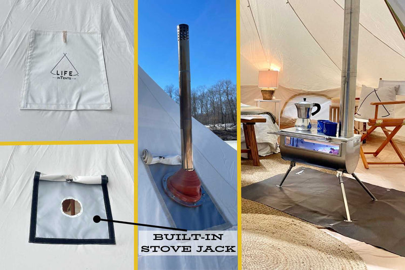 Load image into Gallery viewer, 13' (4M) Stella™ Stargazing Canvas Tent