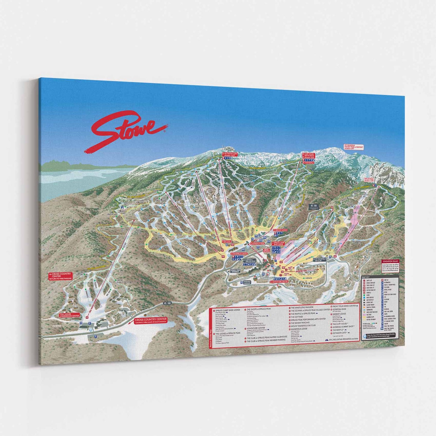 Stowe Ski Resort | Trail Map Poster