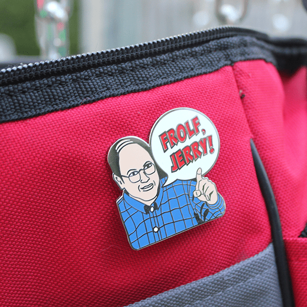 Load image into Gallery viewer, "Frolf, Jerry!" Summer Of George! Pin - Metal Butterfly