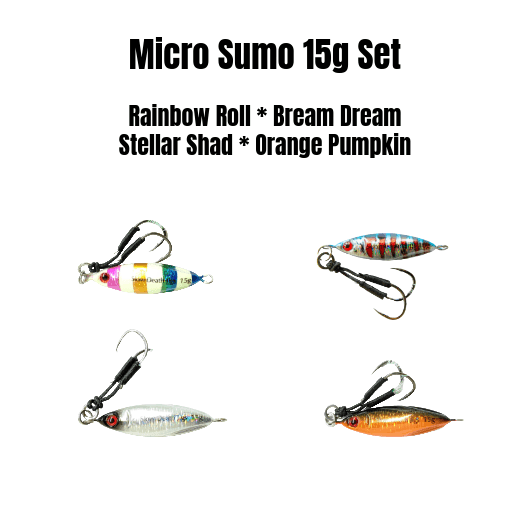 Load image into Gallery viewer, Sumo & Mercenary Micro Slow Pitch Jig – 4-Pack – 10g & 15g