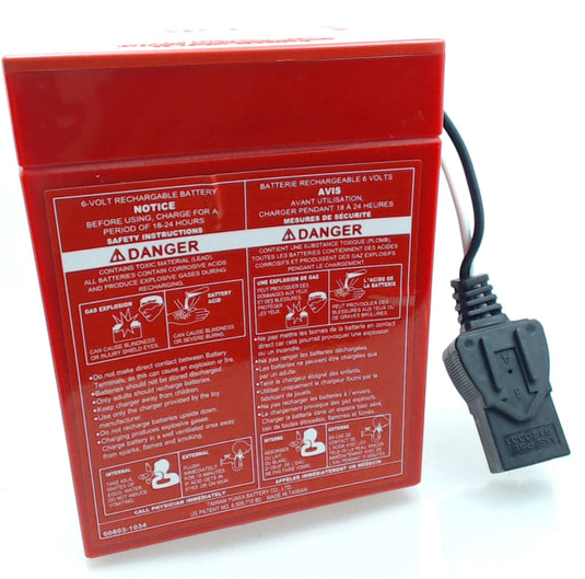 Super 6 Volt Red Battery for Power Wheels - Pack of 2