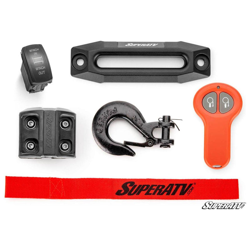 Load image into Gallery viewer, SuperATV 6000 LB Winch with Wireless Remote and Synthetic Rope