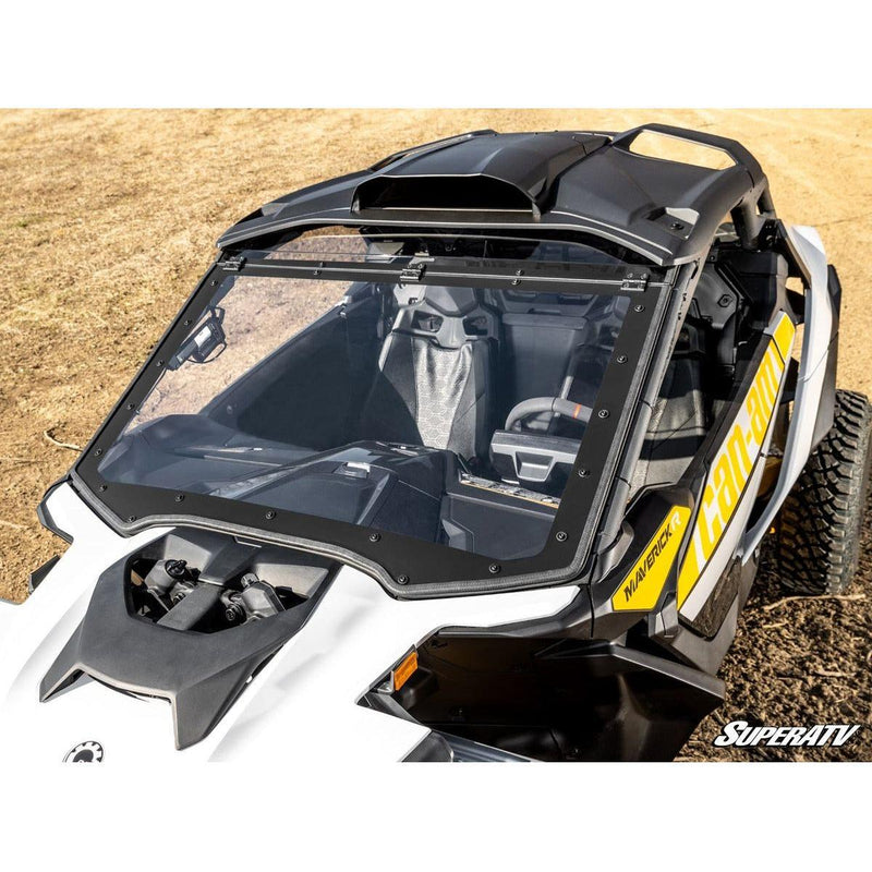 Load image into Gallery viewer, SuperATV 2024+ Can-Am Maverick R Maxdrive Power Flip Windshield