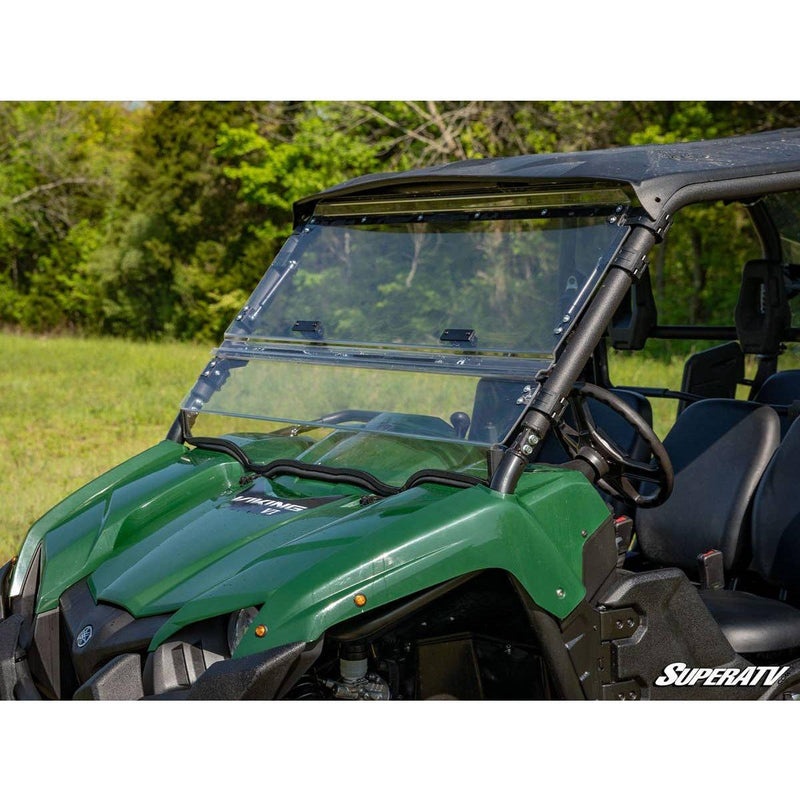 Load image into Gallery viewer, SuperATV 2014+ Yamaha Viking Scratch Resistant Flip Windshield