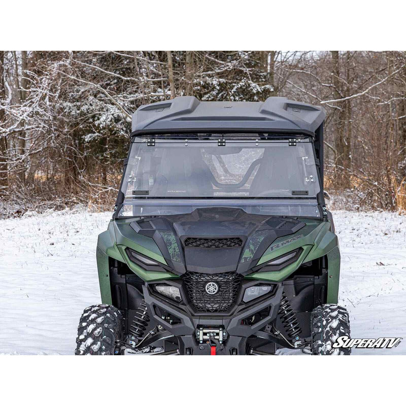 Load image into Gallery viewer, SuperATV Yamaha Wolverine RMAX Scratch Resistant Flip Windshield