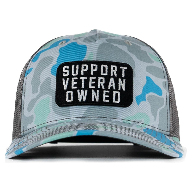 Load image into Gallery viewer, Support Veteran Owned Patch Mid-Profile Mesh Snapback
