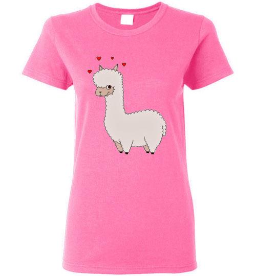Load image into Gallery viewer, t-shirt: Alpaca Love Gildan Ladies Short-Sleeve
