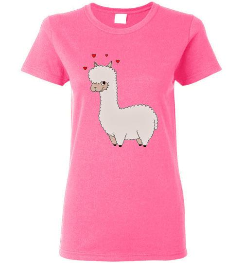 Load image into Gallery viewer, t-shirt: Alpaca Love Gildan Ladies Short-Sleeve
