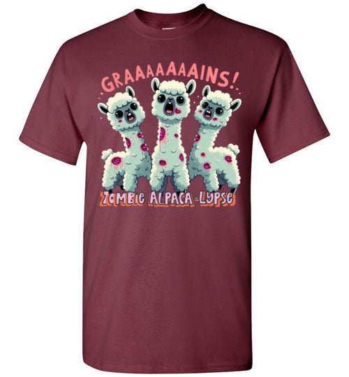 Load image into Gallery viewer, t-shirt: Halloween GRAINS Zombie Alpaca-lypse Gildan Short-Sleeve T-Shirt