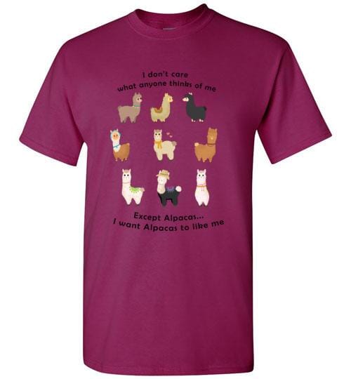Load image into Gallery viewer, t-shirt: I Want Alpacas to Like Me Gildan Short-Sleve