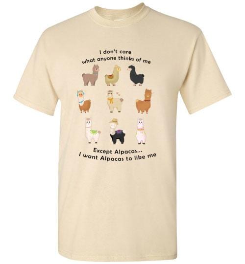 Load image into Gallery viewer, t-shirt: I Want Alpacas to Like Me Gildan Short-Sleve
