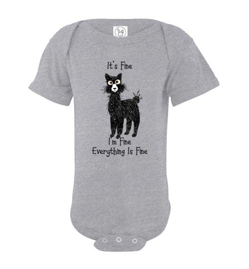 Load image into Gallery viewer, t-shirt: I'm Fine Alpaca Infant Fine Jersey Bodysuit Onesie