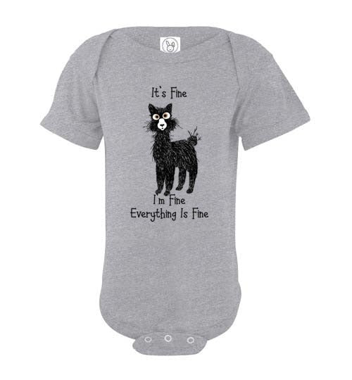 Load image into Gallery viewer, t-shirt: I'm Fine Alpaca Infant Fine Jersey Bodysuit Onesie