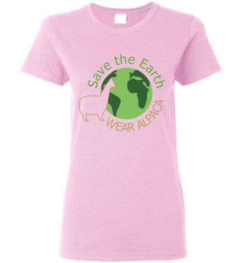 Load image into Gallery viewer, t-shirt: Save the Earth Wear Alpaca - Ladies Cut