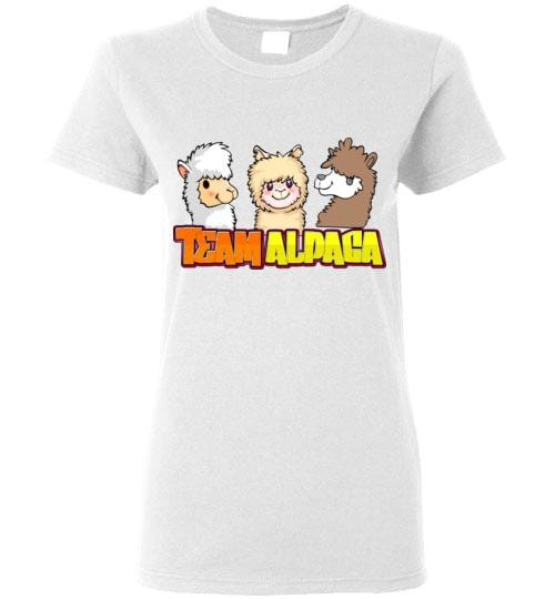 Load image into Gallery viewer, t-shirt: Team Alpaca Gildan Ladies Short-Sleve