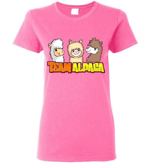 Load image into Gallery viewer, t-shirt: Team Alpaca Gildan Ladies Short-Sleve