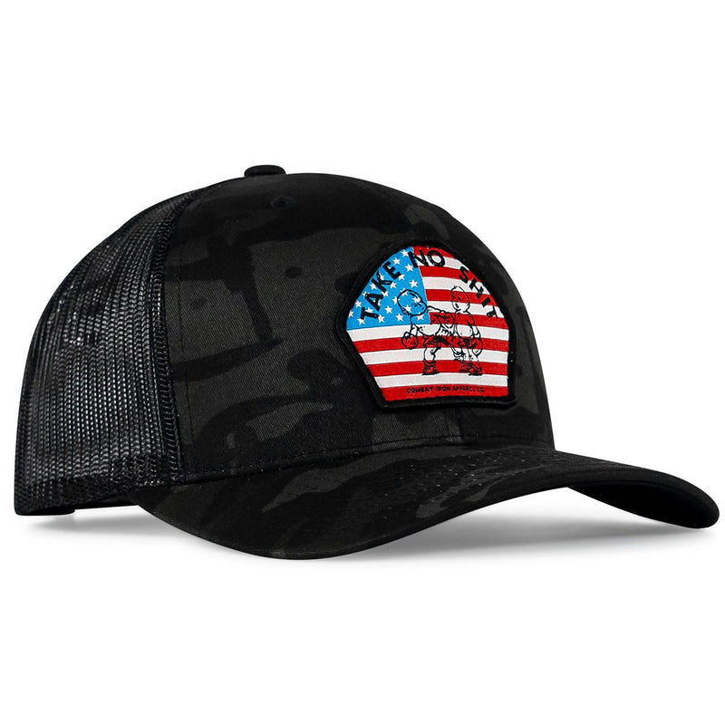 Load image into Gallery viewer, Take No Shit American Flag Patch SnapBack