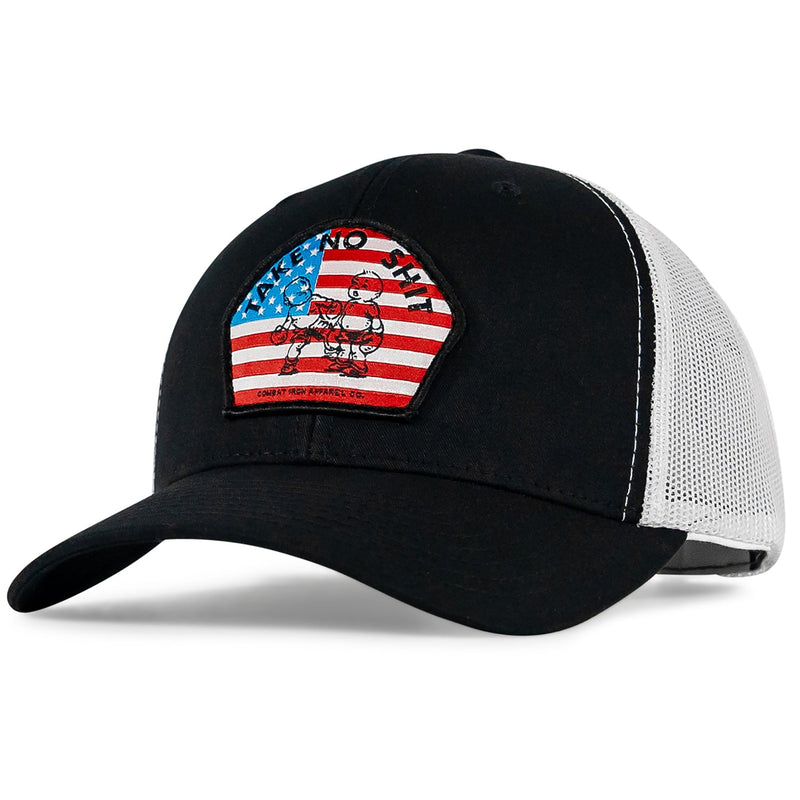 Load image into Gallery viewer, Take No Shit American Flag Patch SnapBack