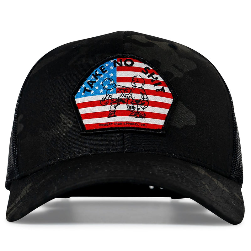 Load image into Gallery viewer, Take No Shit American Flag Patch SnapBack