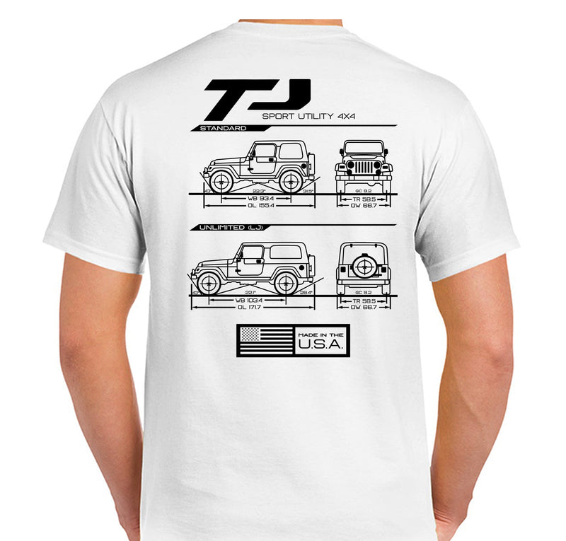 Load image into Gallery viewer, TJ/LJ Blueprint T-Shirt
