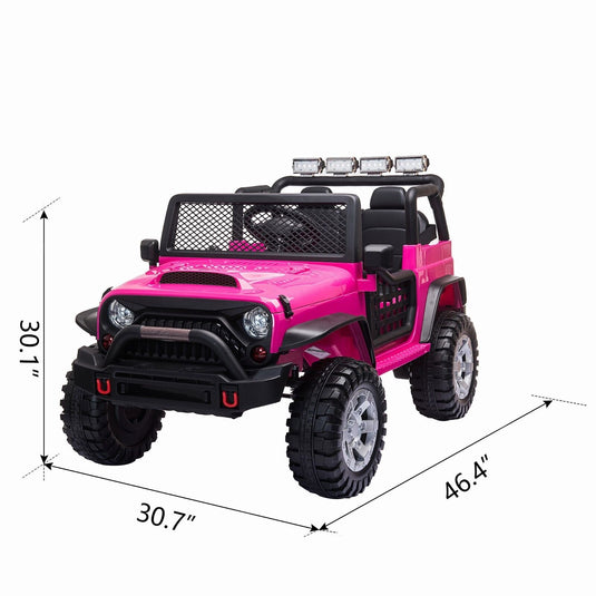 TOBBI 12V Electric Ride-On Truck with Remote Control for Kids