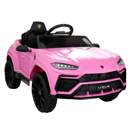 TOBBI 12V Lamborghini SUV Ride-On Car for Kids with Remote Control, MP3 Player, and Pink Color
