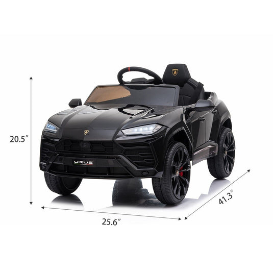 TOBBI 12V Lamborghini Urus Licensed Kids Ride on Car with Music - Black
