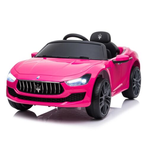 TOBBI 12V Licensed Maserati Gbili Kids Ride on Car with Remote Control, Pink