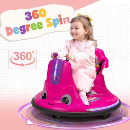 TOBBI 360° Degree Electric Snail Ride-On Toy for Toddlers - 12v Bumper Car in Fun Shape