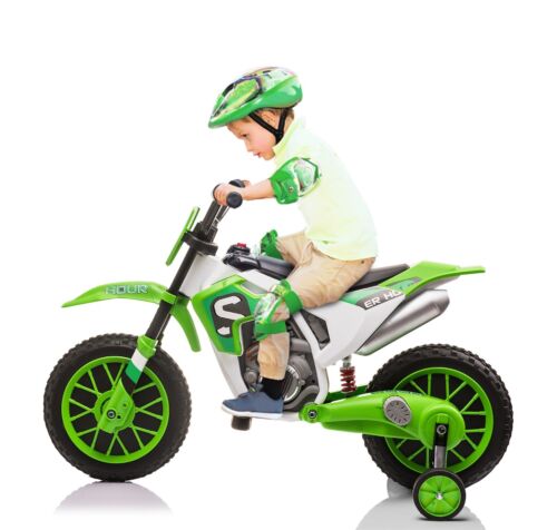 TOBBI Kids Electric Motorbike with Training Wheels - Perfect Gift for Young Riders