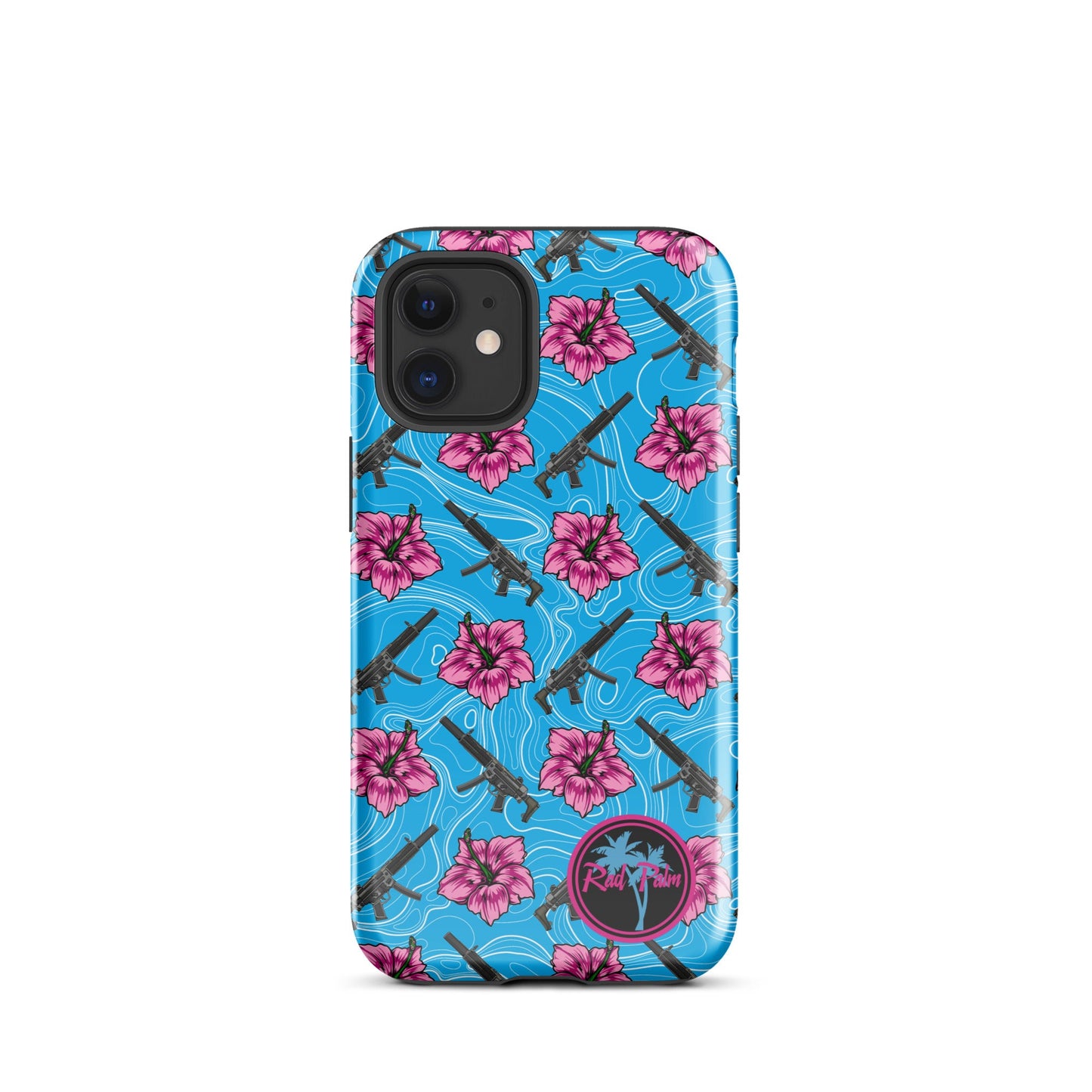High Capacity Hibiscus Blue Tough Case for iPhone®