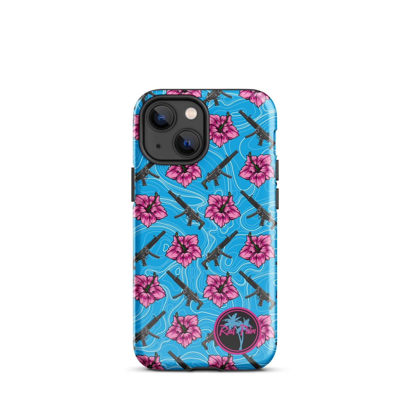 High Capacity Hibiscus Blue Tough Case for iPhone®
