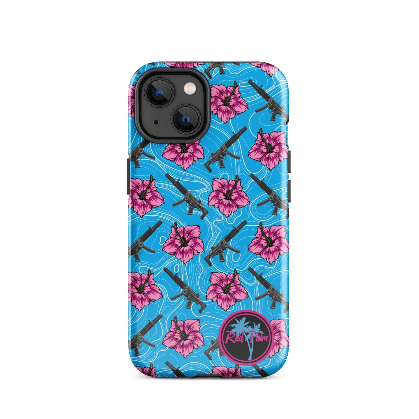 High Capacity Hibiscus Blue Tough Case for iPhone®
