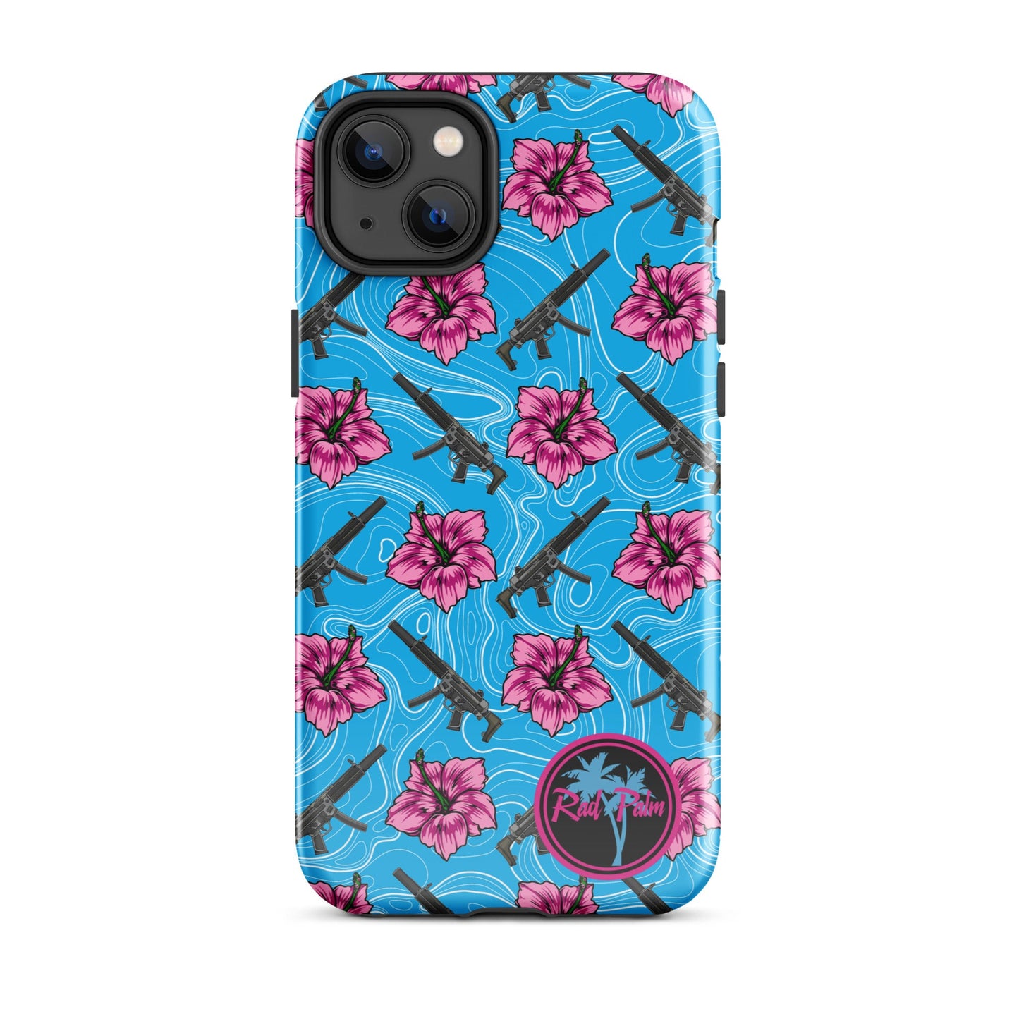 High Capacity Hibiscus Blue Tough Case for iPhone®