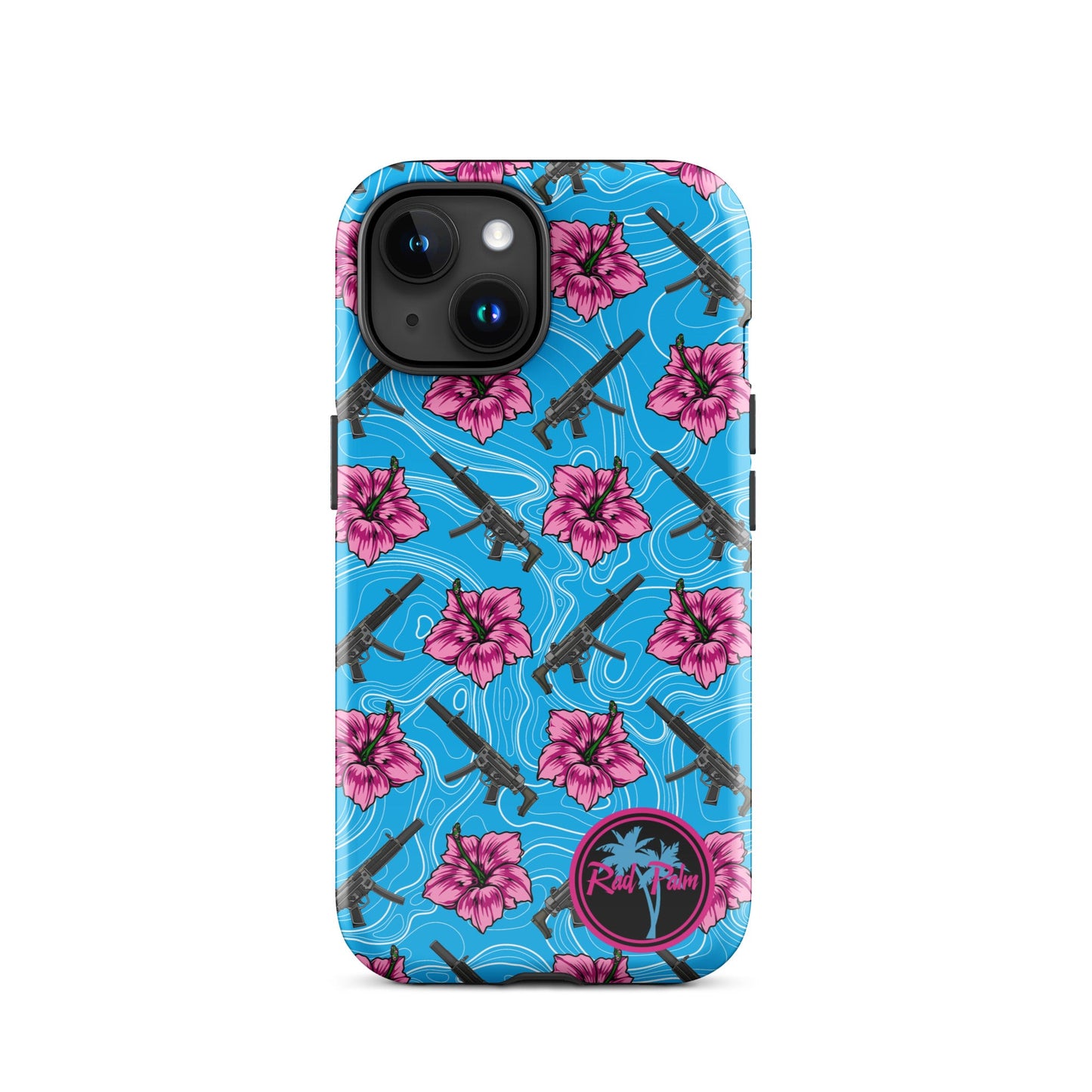 High Capacity Hibiscus Blue Tough Case for iPhone®