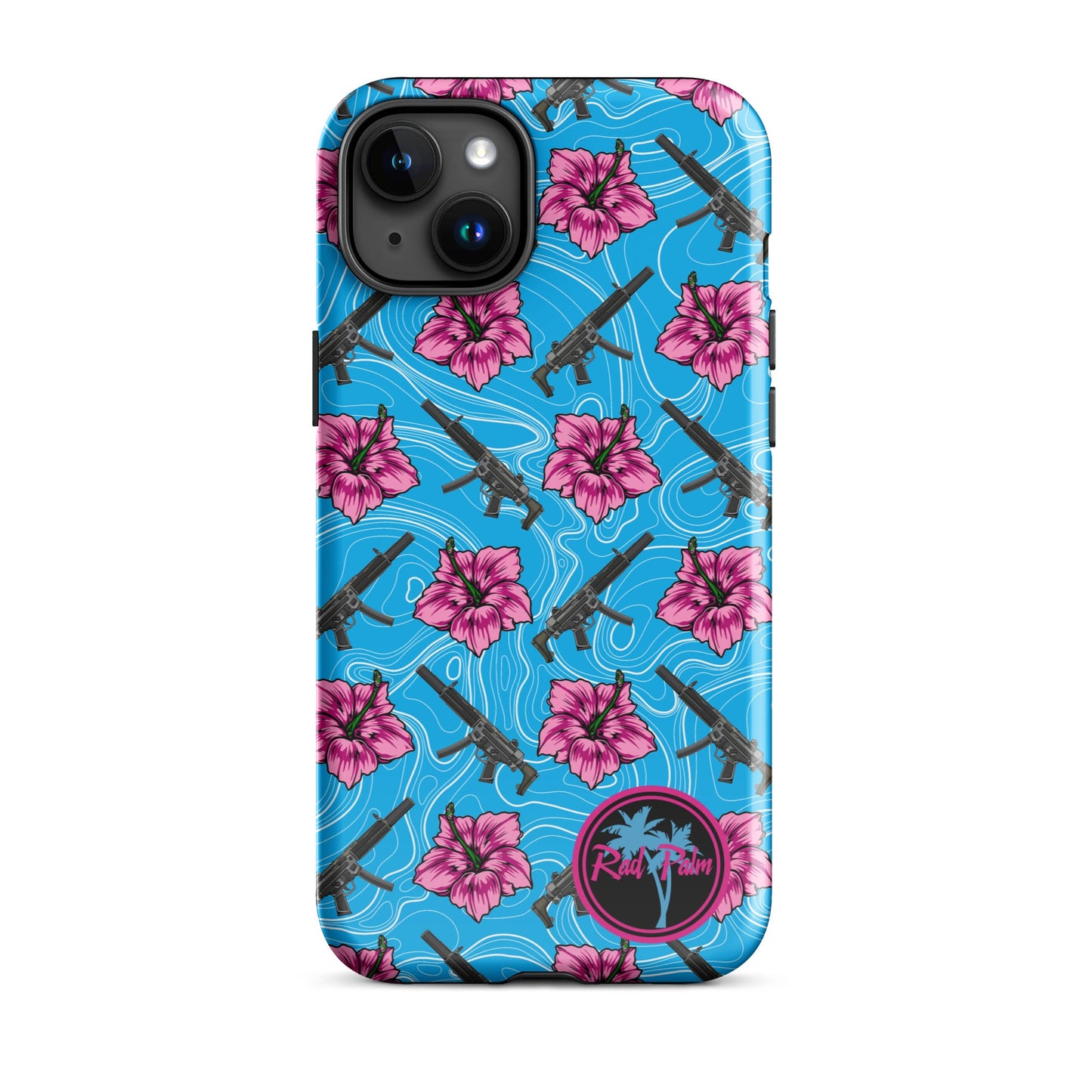 High Capacity Hibiscus Blue Tough Case for iPhone®