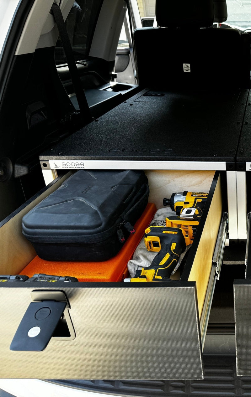 Load image into Gallery viewer, Toyota - Sequoia - 2023-Present - 3rd Gen - Explore Series - Single Drawer - 19-3/16" Width x 38" Deep x 10" High - Drawer Module with Short Drawer 20" and Storage Space Behind Drawer