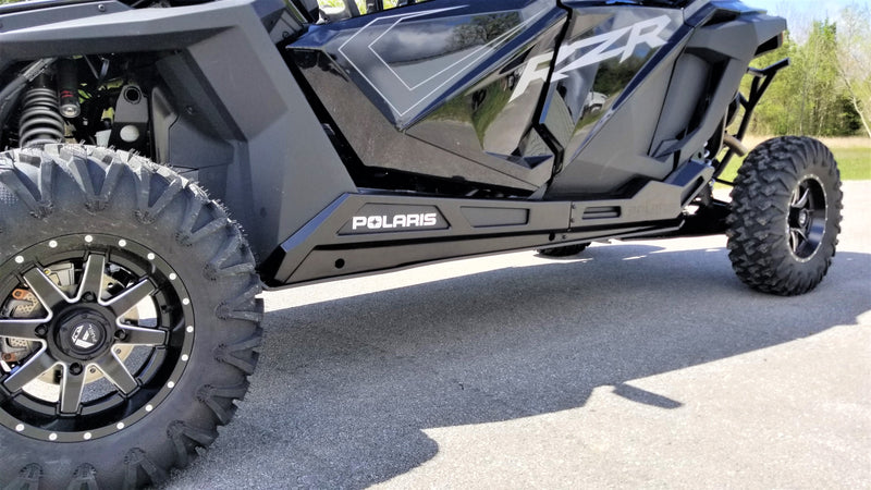Load image into Gallery viewer, Trail Armor RZR XP Pro 4 Full Skids with Integrated Sliders or Trimmed for Extreme Kick Out Nerf Sliders